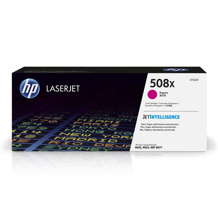 HP 508X (CF363X) Rot Original Toner mit hoher Reichweite für HP Color Laserjet Enterprise M552dn, M5