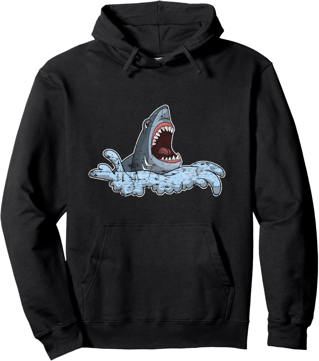 Haifischflosse Meeresbewohner Raubtier Geschenk Hai Pullover Hoodie