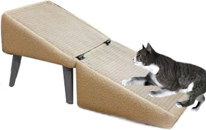 Foldable Dog Ramp, Non-Slip Pet Stairs, Portable Vehicle Bed Access, 30x30x35cm Small Breed Friendly