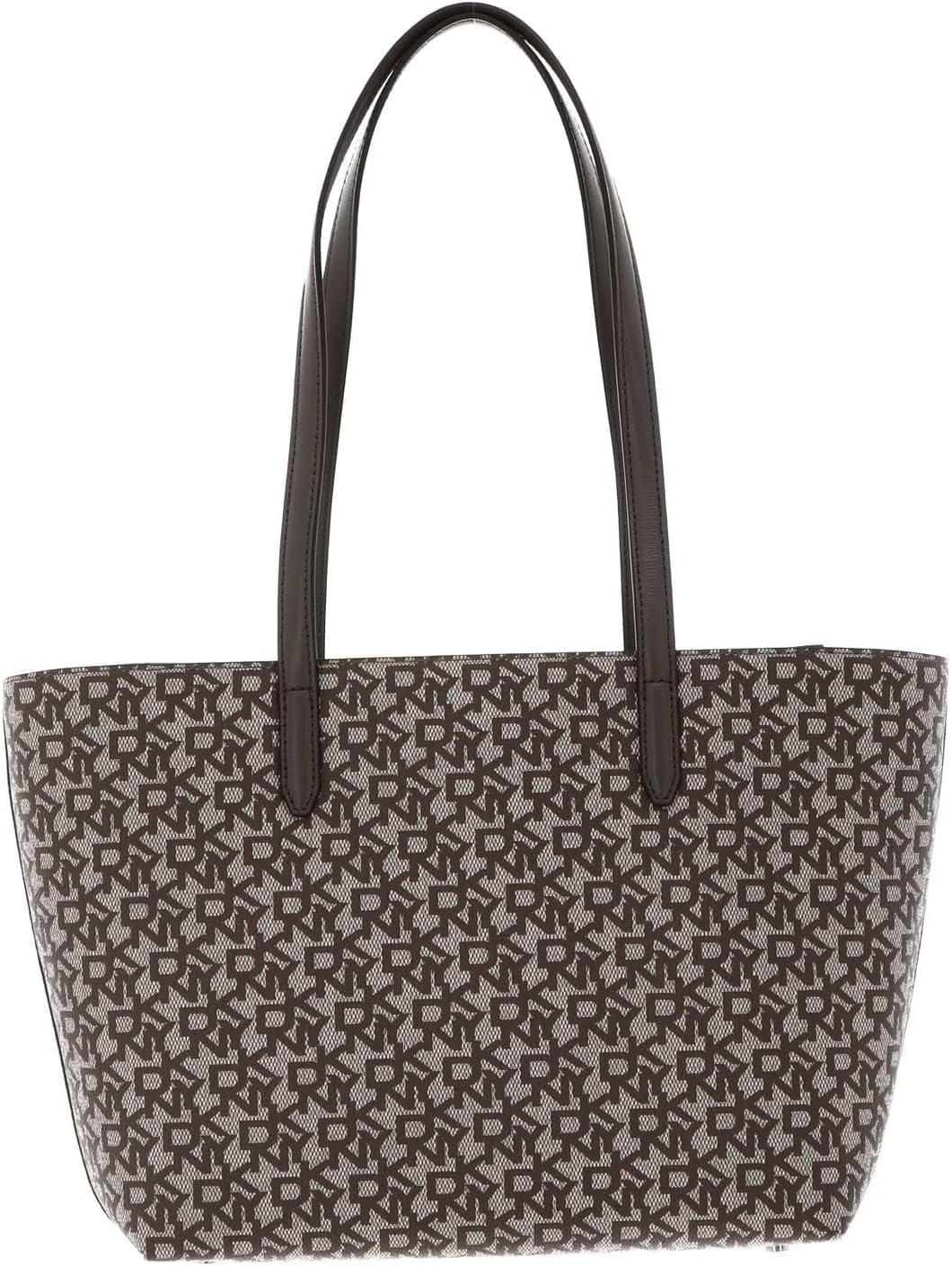 DKNY Women's Bryant Medium Bag in Coated Logo Tote, Chino/Truffle