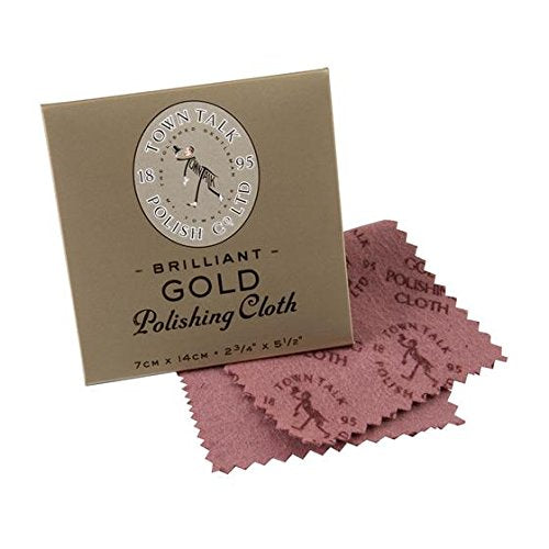 Town Talk Gold Poliertuch - Behalten Sie Ihr Bling Looking Bling 7cm x 14cm