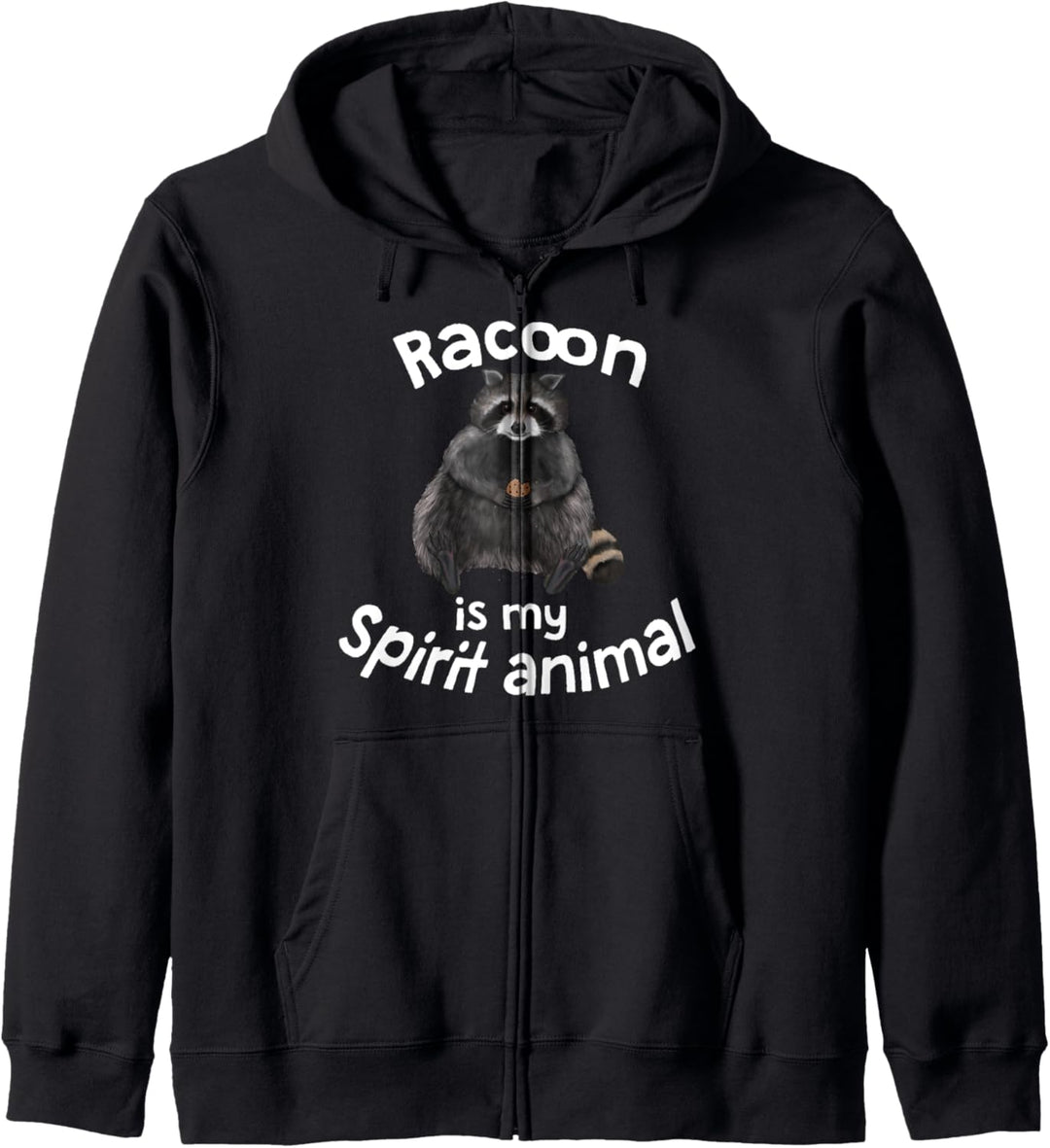 Waschbär - mein Geisttier (D010-0850A) Kapuzenjacke
