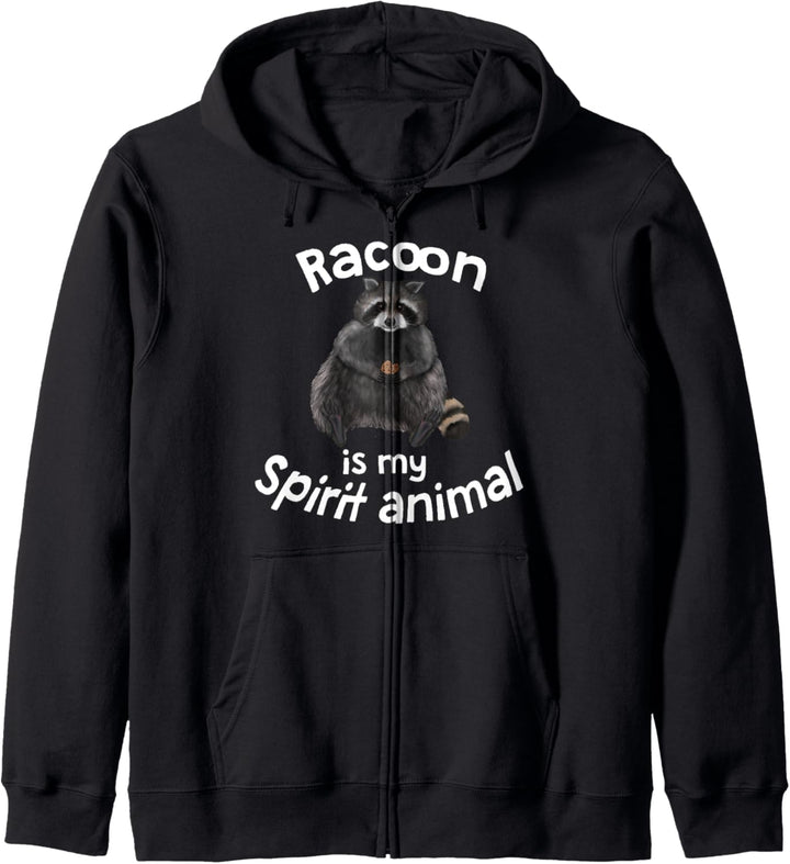 Waschbär - mein Geisttier (D010-0850A) Kapuzenjacke