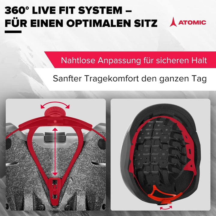 ATOMIC FOUR AMID Skihelm - Helm für max. Sicherheit - Skihelme mit komfortablem 360° Fit System - Sn