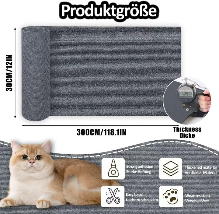 Kratzmatte Katze Selbstklebend - Kratzschutz Sofa Anti Kratz Folie Kratzwand für Katzen Frei DIY Ges
