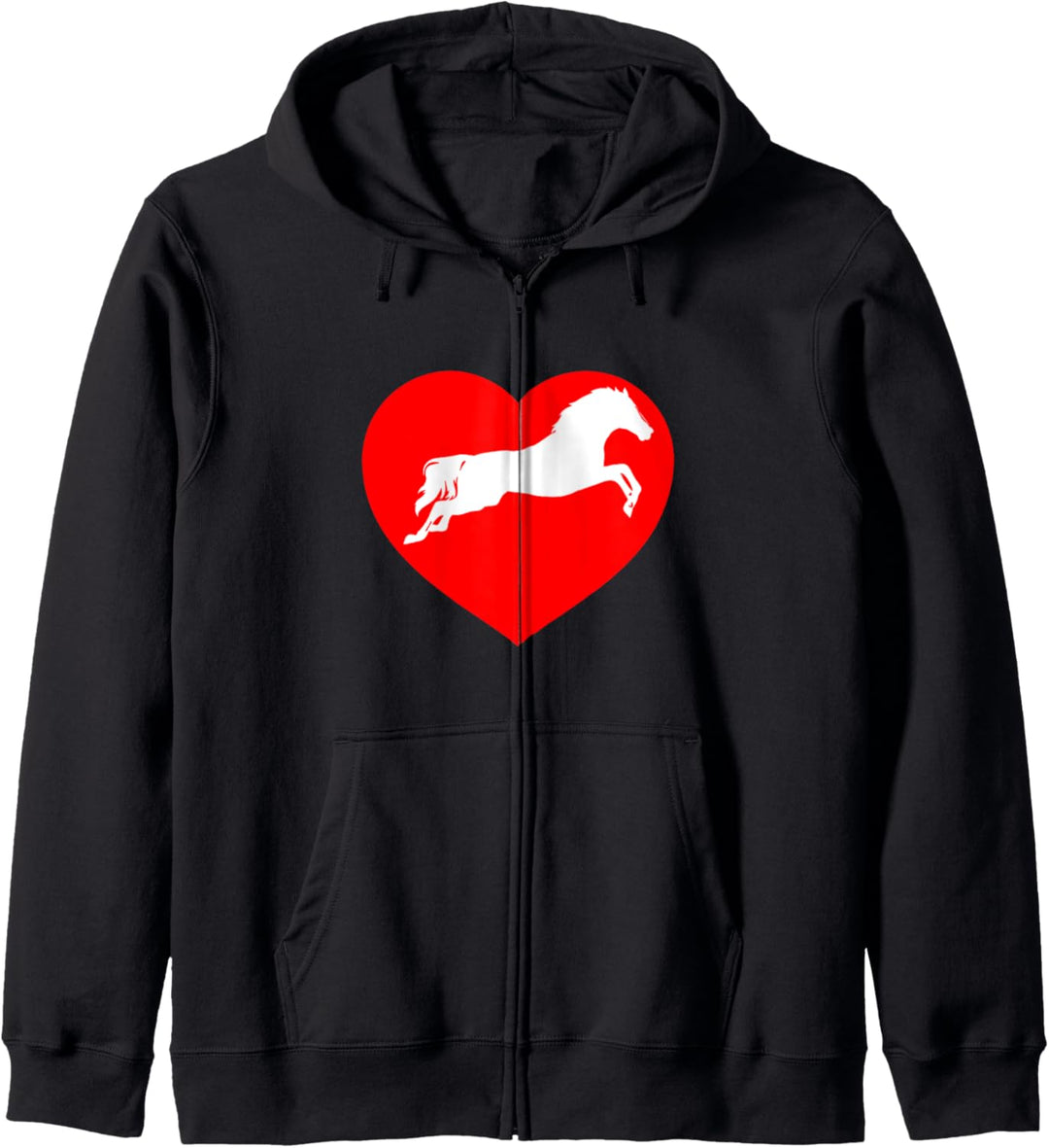 I Love Horses Lover Owner Horse Riding Rider Red Heart Kapuzenjacke
