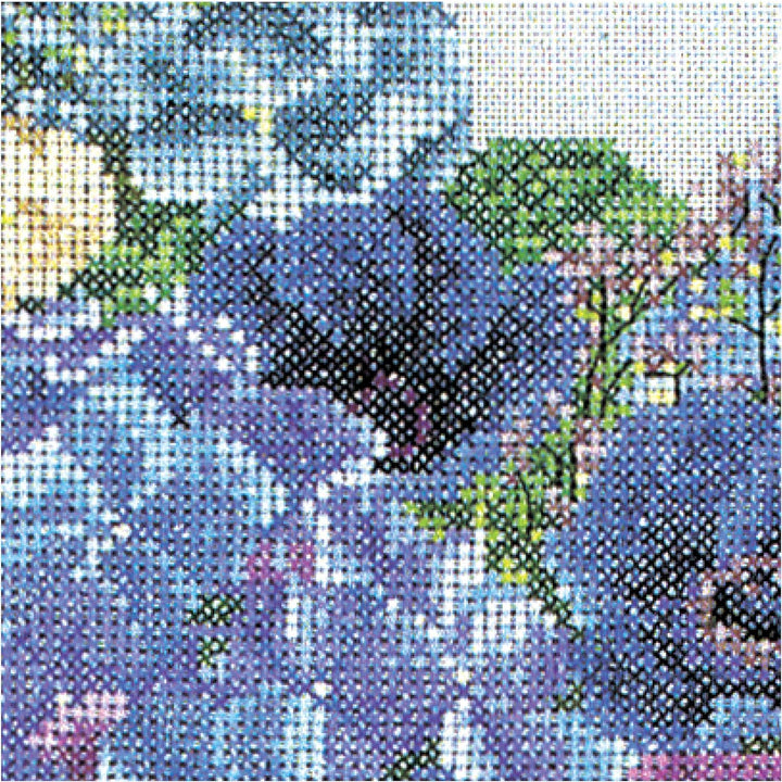 Thea Gouverneur - Kreuzstich-Set - Hortensien-Anemone - Leinen - 32 Count - Für Erwachsene - 3025, H