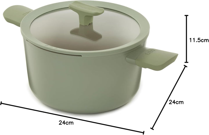 Berghoff Leo Balance grosser Kochtopf (24x11,5 cm) - Topf induktion - Suppentopf mit Deckel - Topf g