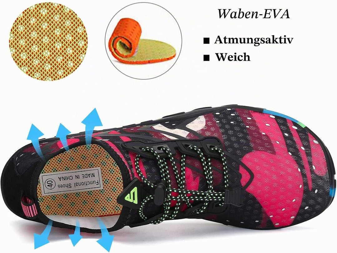 SAGUARO Badeschuhe für Herren Damen - 7/9 Drainagelöcher Schnelltrocknende rutschfest, Gr 35-48 37 E