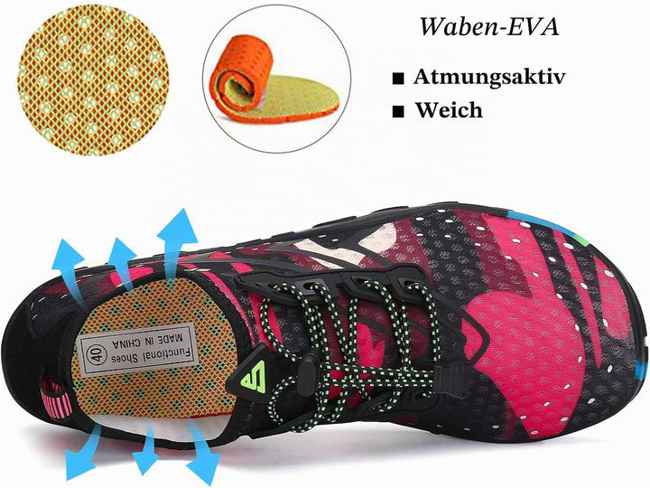 SAGUARO Badeschuhe für Herren Damen - 7/9 Drainagelöcher Schnelltrocknende rutschfest, Gr 35-48 37 E