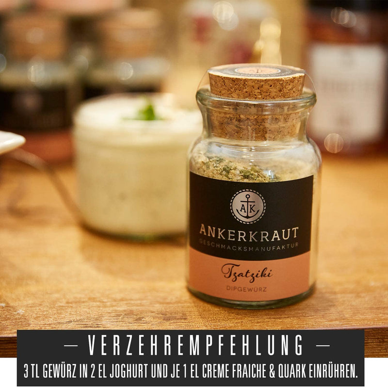Ankerkraut Geschenkset Dips, Geschenk-Box mit 3 Gewürzen für Dips im Korkenglas, Tzatziki, Patatas B