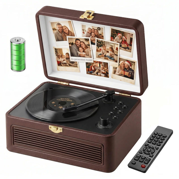Gueray Tragbarer Bluetooth CD-Player mit Lautsprechern 3600mAh Wiederaufladbarer Vintage CD Spieler