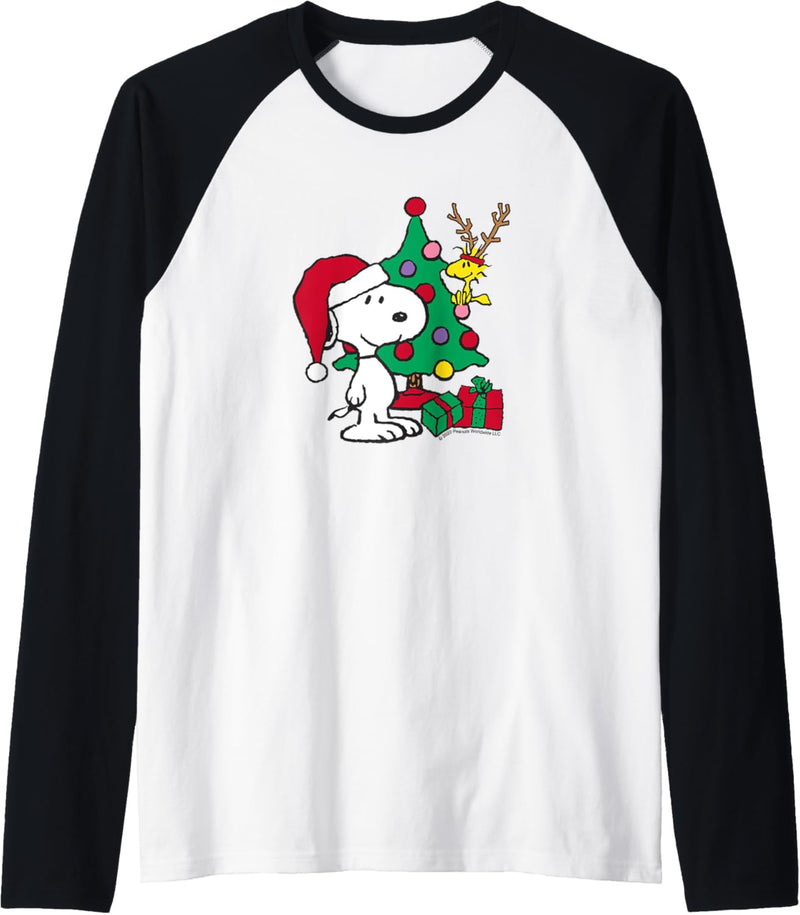 Peanuts - Christmas Snoopy Happy Holidays Raglan