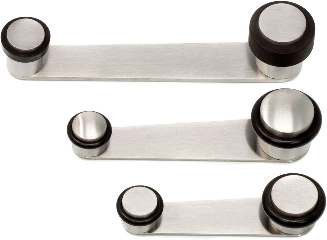 Türstopper mit Drehhalter |Für Türen bis 100 mm | Gummi Schwarzer | Edelstahl AISI 304 | Finish Matt