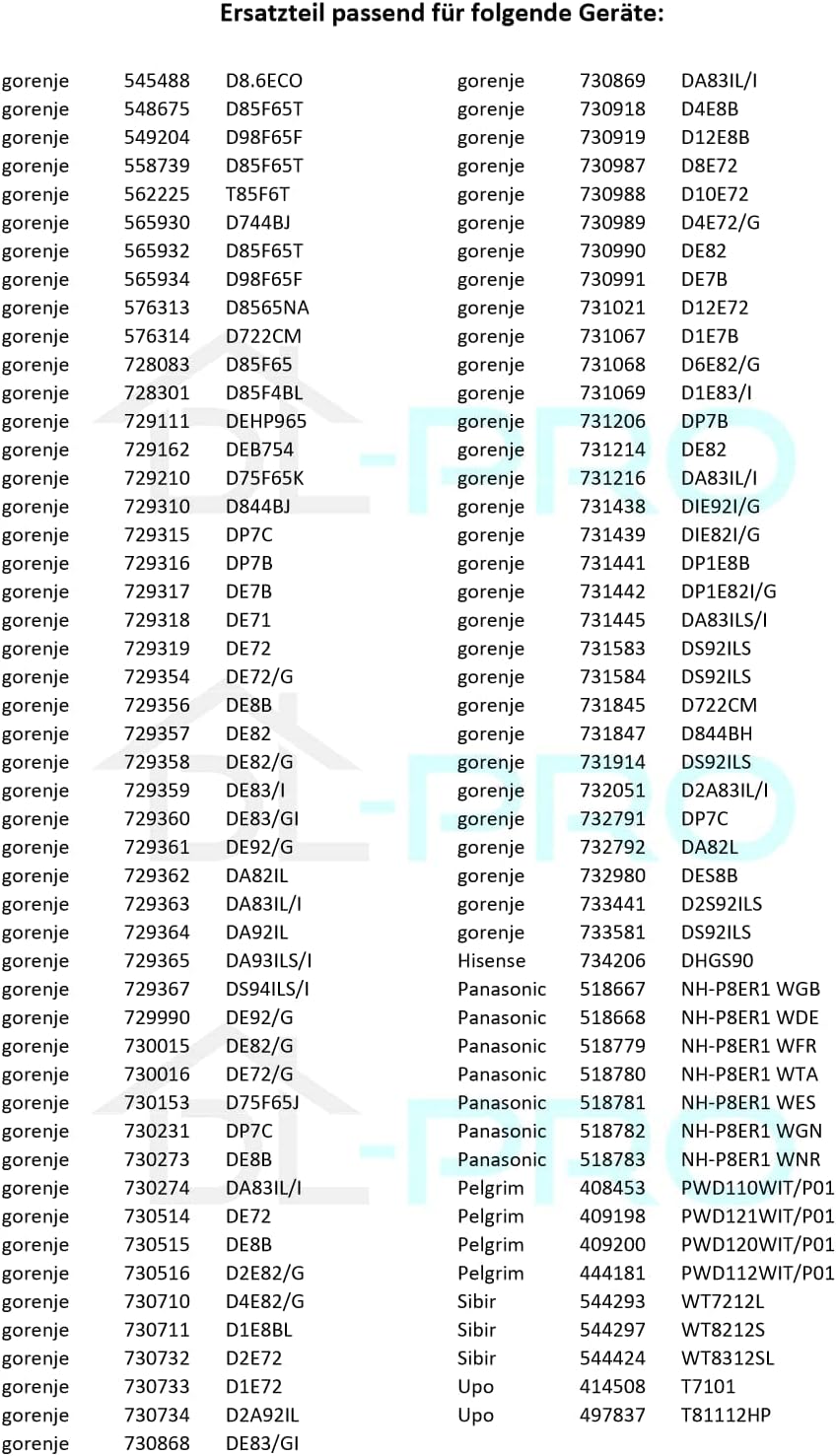 DL-PRO Türschalter für Gorenje 500355 | Türverriegelung für D8565N D8565NA D8565NB D85F65 D8ECO | Tr