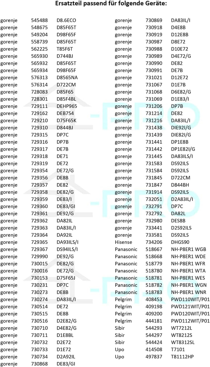 DL-PRO Türschalter für Gorenje 500355 | Türverriegelung für D8565N D8565NA D8565NB D85F65 D8ECO | Tr