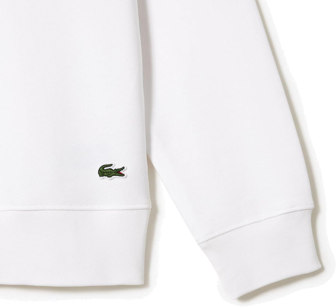 Lacoste Herren Sweatshirt SH1281, Männer Pullover,sportlicher Sweater,Logo L White (001), L White (0