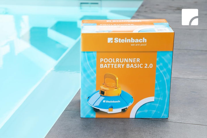 Steinbach Poolrunner Battery Basic 2.0, für Pools bis 10 m² Grundfläche, vollautomatisch, kabelllos,