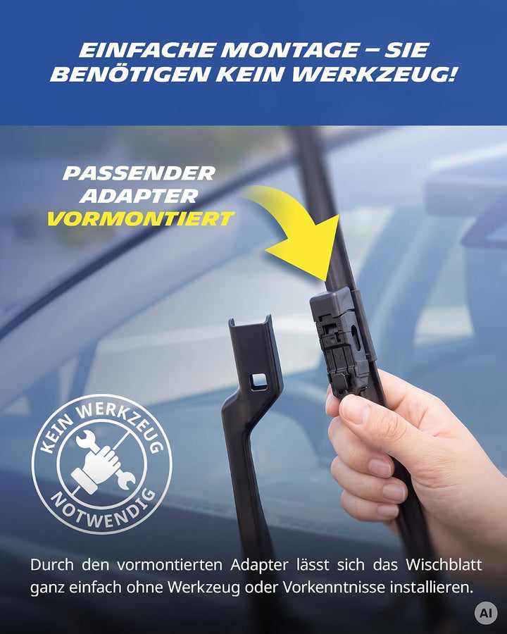 MICHELIN Scheibenwischer Set ECO115 | Audi A6 | 650/530mm | Nachhaltige Verpackung