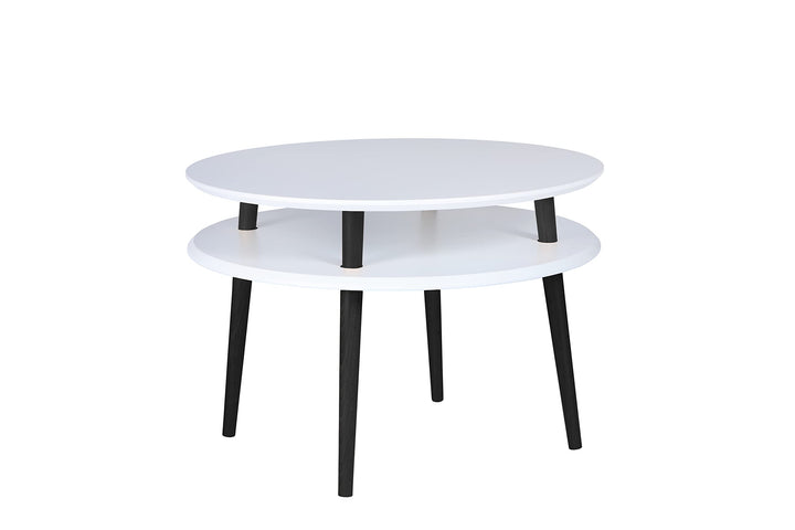 Ragaba UFO Couchtisch Kaffeetisch Wohnzimmertisch Doppelt - Rund -Einfache Montage - 70x45 cm - FSC®
