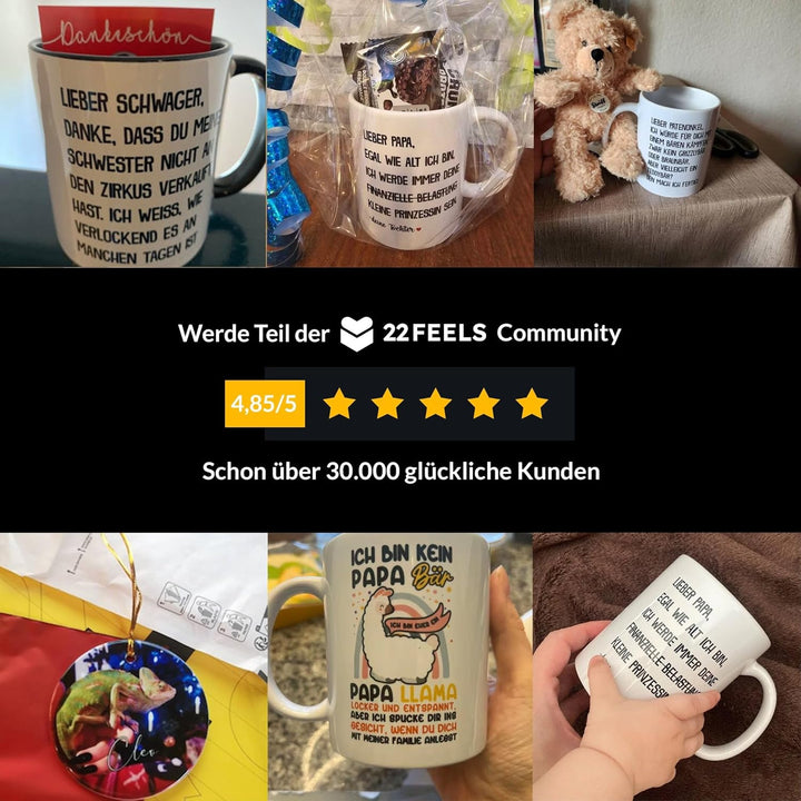 22Feels Zum Hochzeitstag Geschenk für Frauen Männer Jahrestag Ihn Sie Tasse Beste Ehefrau Ehemann Si