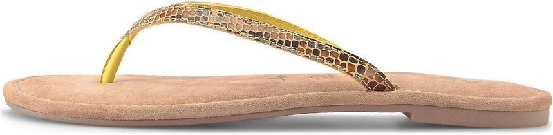 Tamaris Damen Pantoletten 27102-24, Frauen Clogs&Pantoletten 37 EU Gelb Sun Snake Uni 624, 37 EU Gel