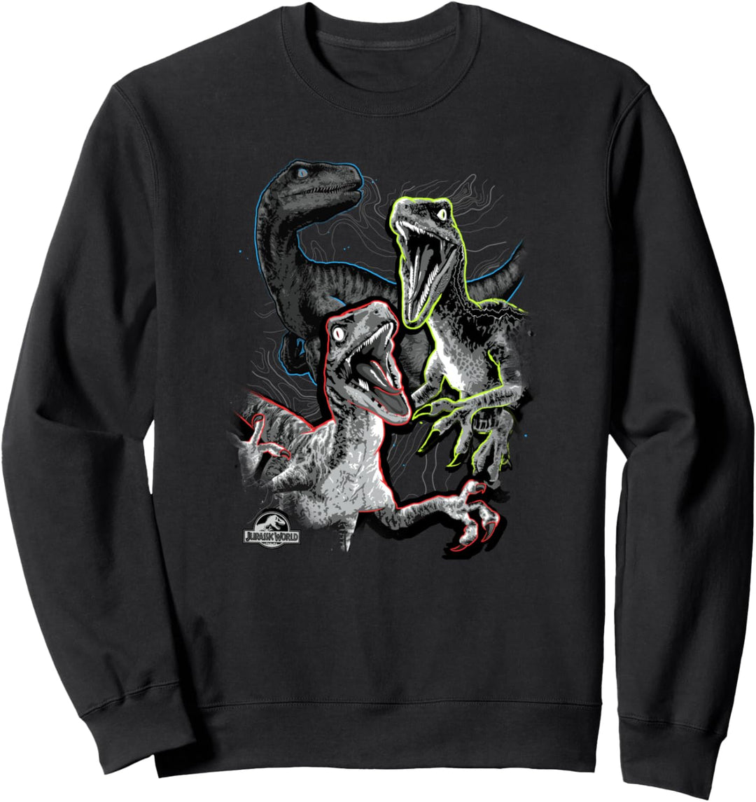 Jurassic World Raptor Squad Bright Outline Sweatshirt
