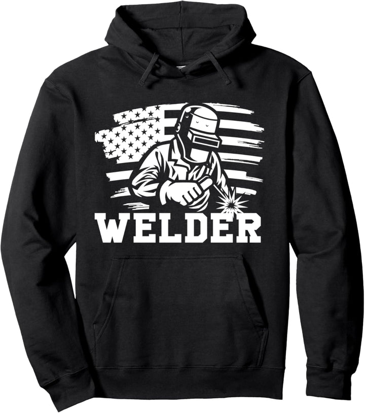 Amerikanische Flagge Handwerk Schweissfachingenieur Schweisser Pullover Hoodie