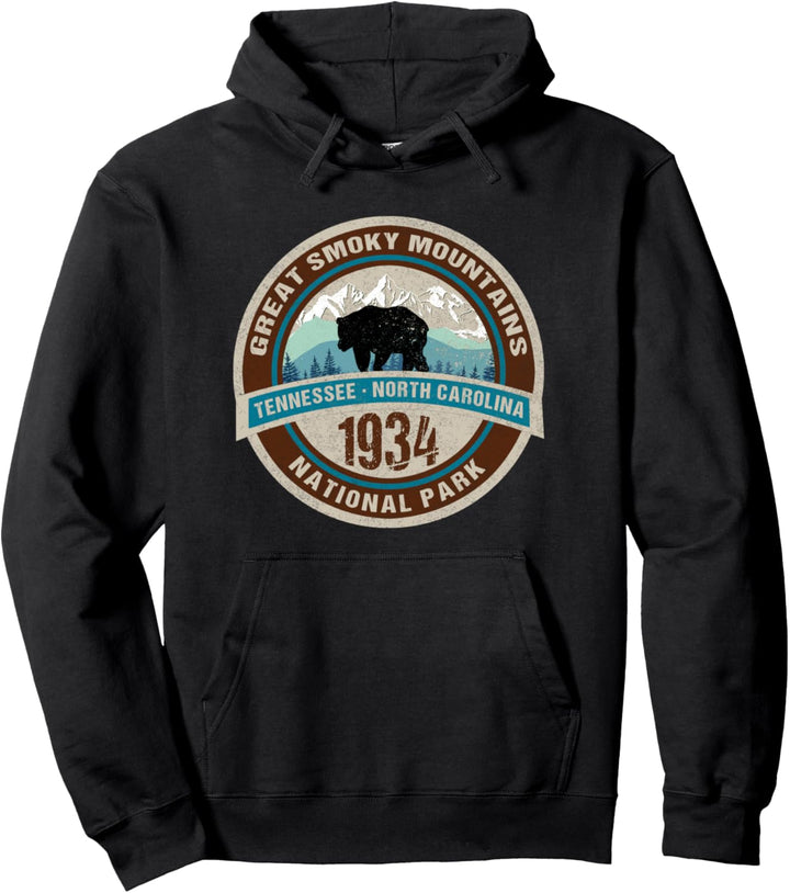Great Smoky Mountains National Park Black Bears Hiking Gift Pullover Hoodie