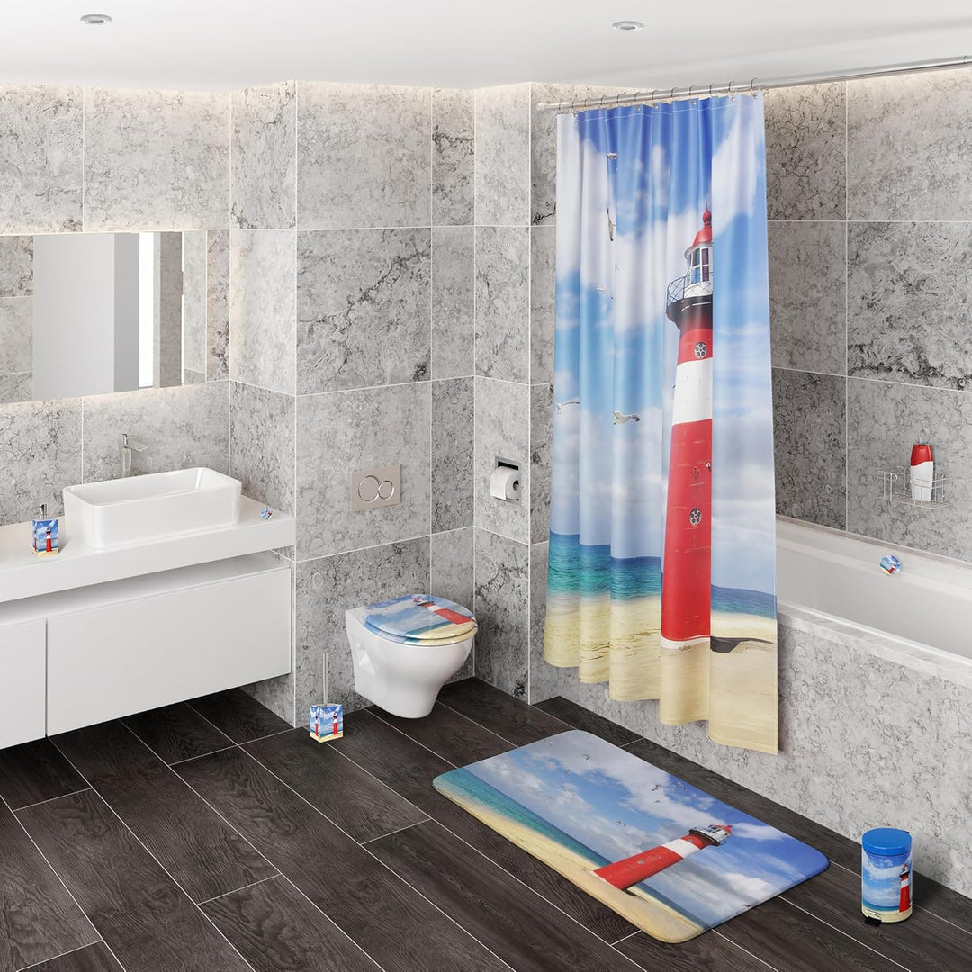 WC Sitz, hochwertige Oberfläche, einfache Montage, stabile Scharniere, Leuchtturm