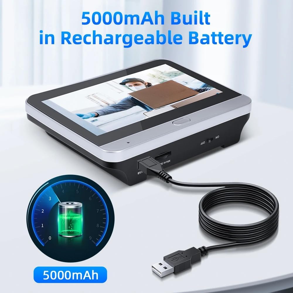 DA2 Zwei-Wege-Audio, digitaler Türspion mit Batterie 3,0 MP mit MicroSD 32 GB, kabelloser Videospion