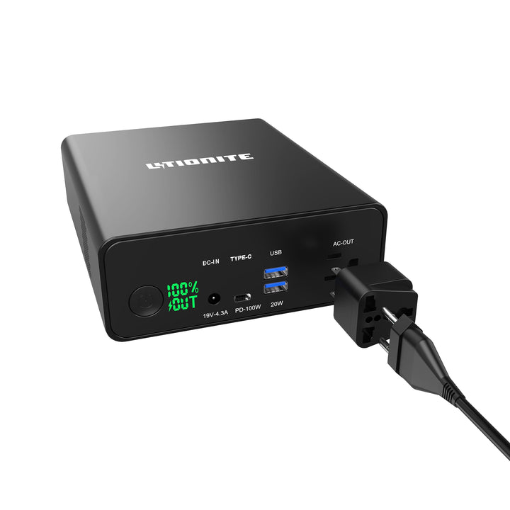 LITIONITE Dragon 130W / 80.000mAh Powerbank Mini-Generator Tragbarer Akku mit led-anzeige - 1x AC St