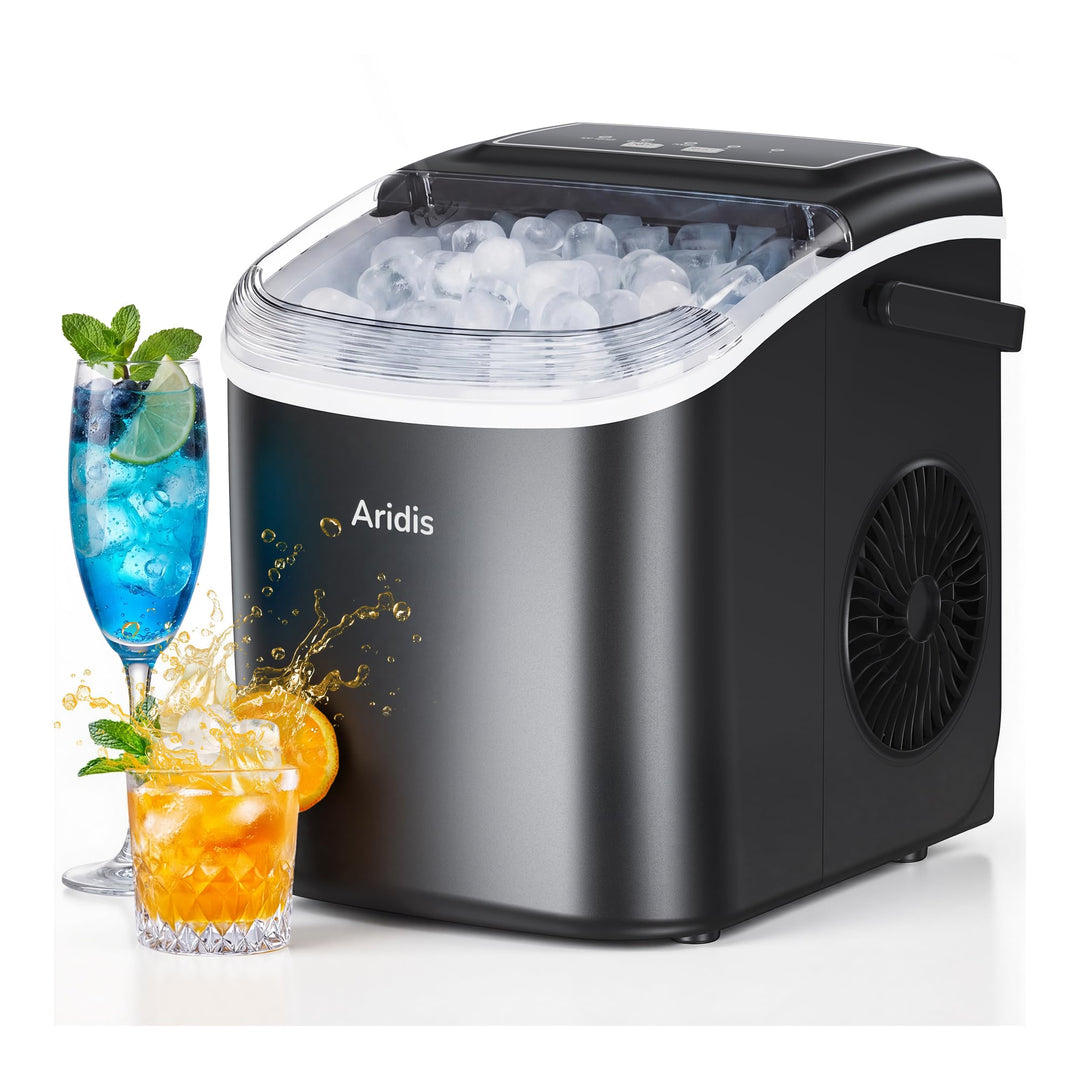 eiswürfelmaschine 9 Eiswürfel in 5-8 Min,12kg/24h Stunden,Selbstreinigende Kleine Eiswürfelmaschine