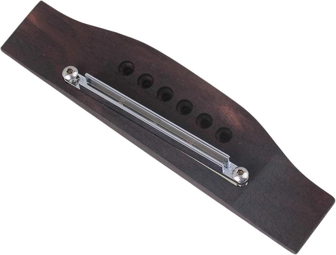 Yibuy Set mit 6 Saiten Akustik Gitarre Palisander Steg & Sattelmuttern & Verstellbarer Schaft