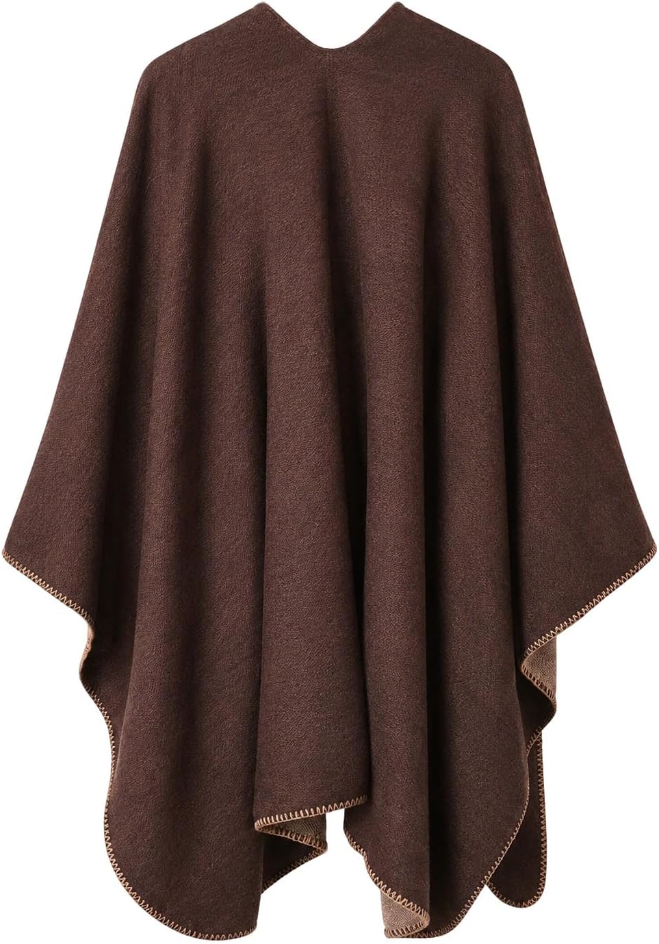 Lifetooler Frauen Poncho Damen Open Front Winterstrickjacke Lady Wendeumhang Bedruckte übergrosse Um