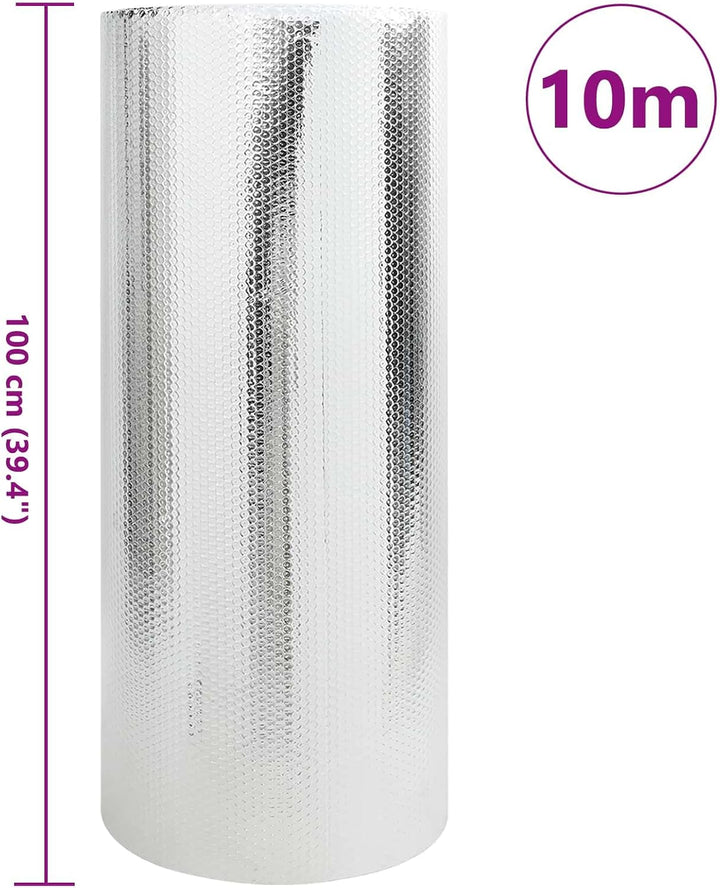 vidaXL Heizkörper-Reflektorfolie Silber 10 x 1 m Polyethylen, Wohnzimmer, moderner, leichter Heizkör