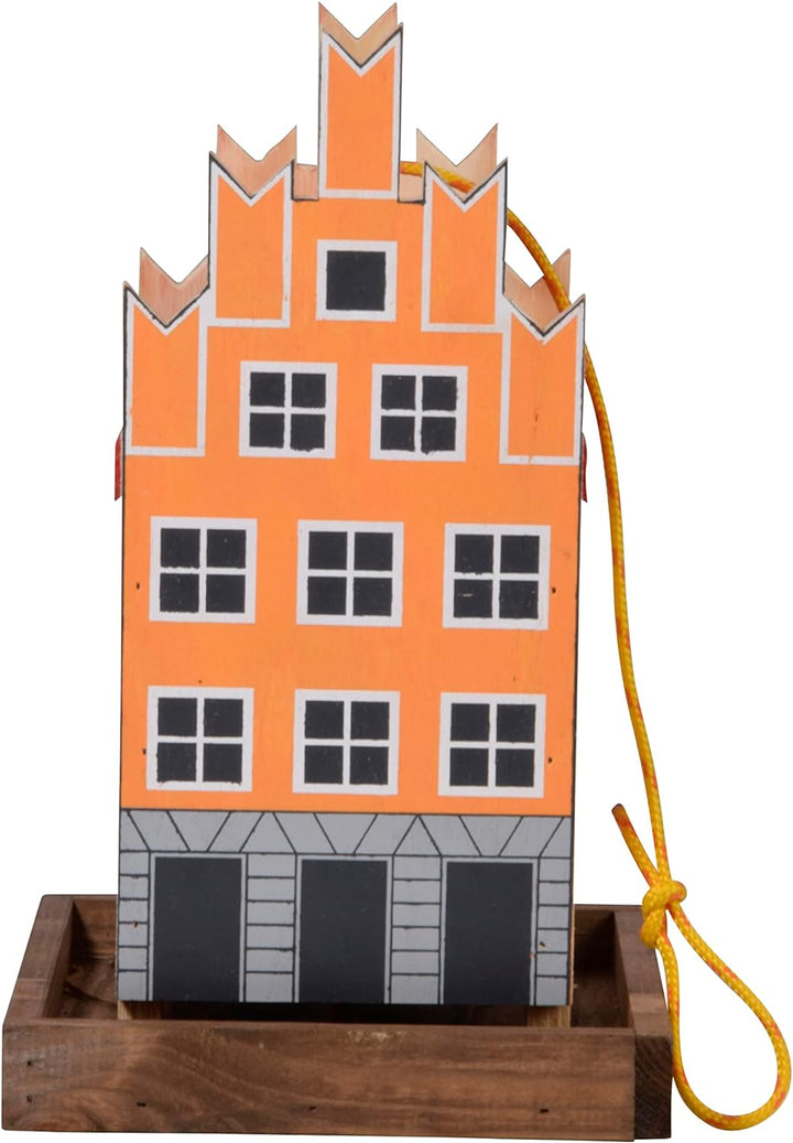 dobar® Green Label 27051FSCe Buntes Vogelfutterhaus Salzstrasse Hängend - Kleine Vogelvilla Multiple
