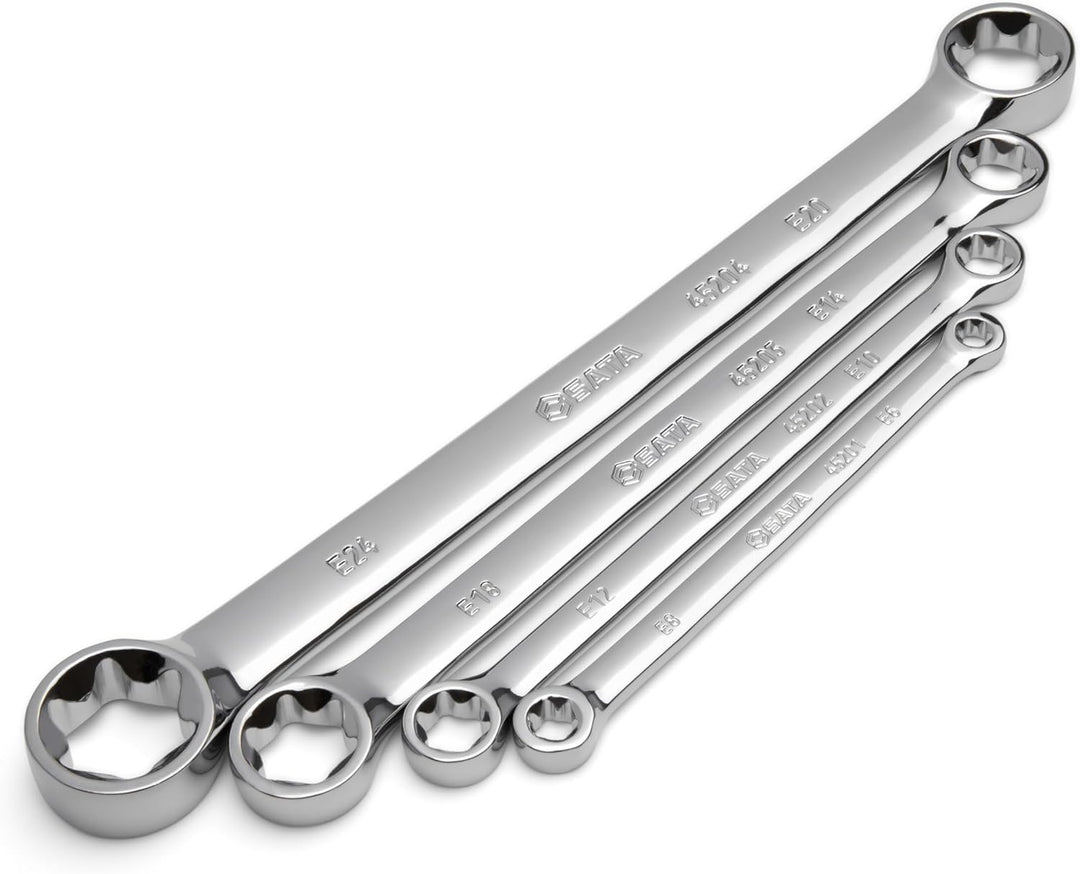 SATA ST09012SJ Doppelringschlüssel, Ringschlüssel, Schraubenschlüssel E-Profil für Aussen-Torx Schra