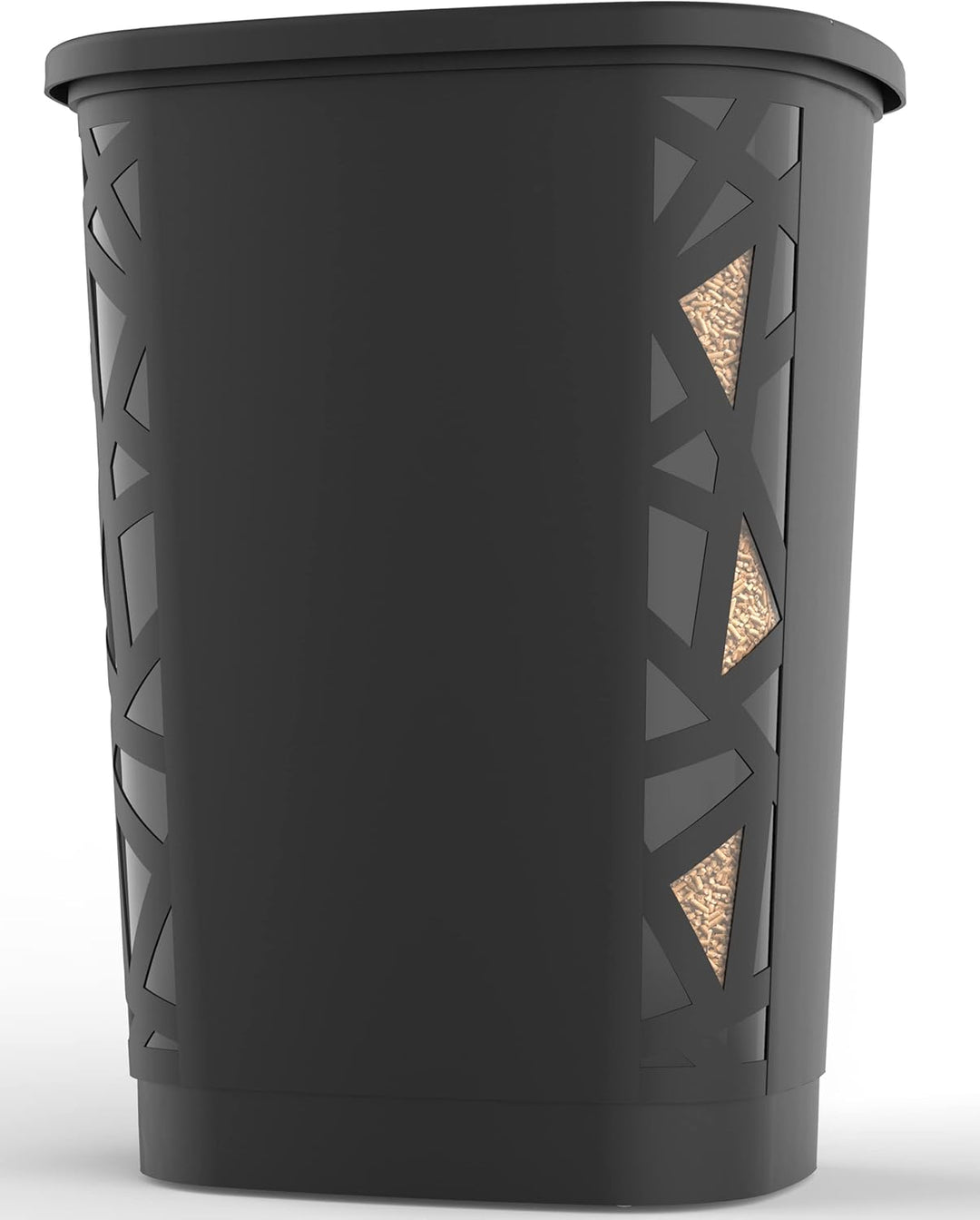 EDA - Pelletkasten Jura Montania XL mit Rollen, 70 l – für 45 kg Pellets – Schwarz, 010482 NO, 49,6