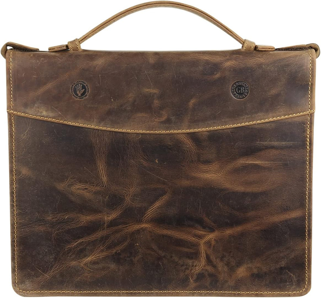 Green Burry Vintage Collegemappe 1746, Braun, 35x28x4cm, Braun