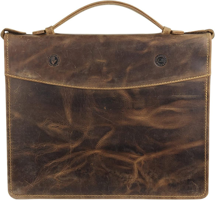 Green Burry Vintage Collegemappe 1746, Braun, 35x28x4cm, Braun