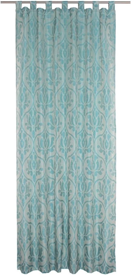 Wirth Fertigschal Medina mit Schlaufen, Polyester, Türkis, 175 x 135 cm Türkis 175 x 135 cm, Türkis