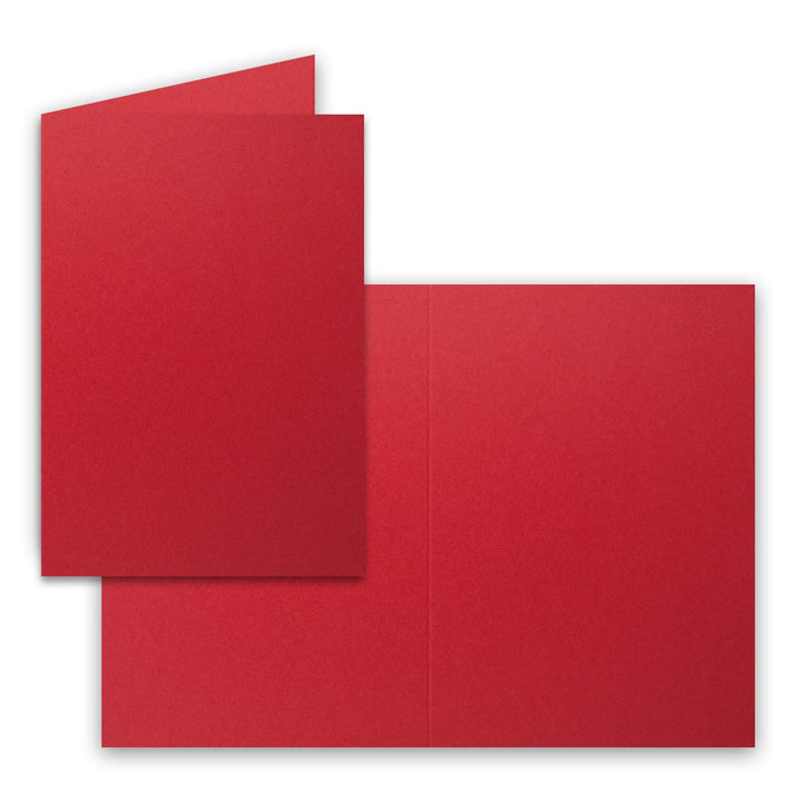 250 Faltkarten B6 - Rosen-Rot - PREMIUM QUALITÄT - 11,5 x 17 cm - sehr formstabil - für Drucker geei