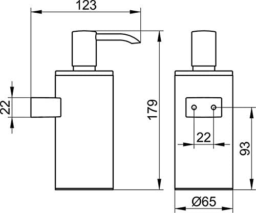 KEUCO Plan Seifenspender, 250 ml, Metall verchromt, Made in Germany, nachfüllbar, inkl. Schrauben un