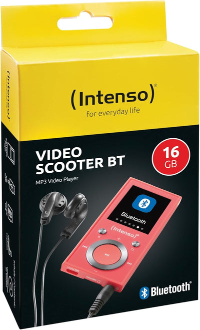 Intenso MP3 Player Video Scooter 1,8 Zoll Bluetooth pink pink 16GB Single, pink 16GB Single