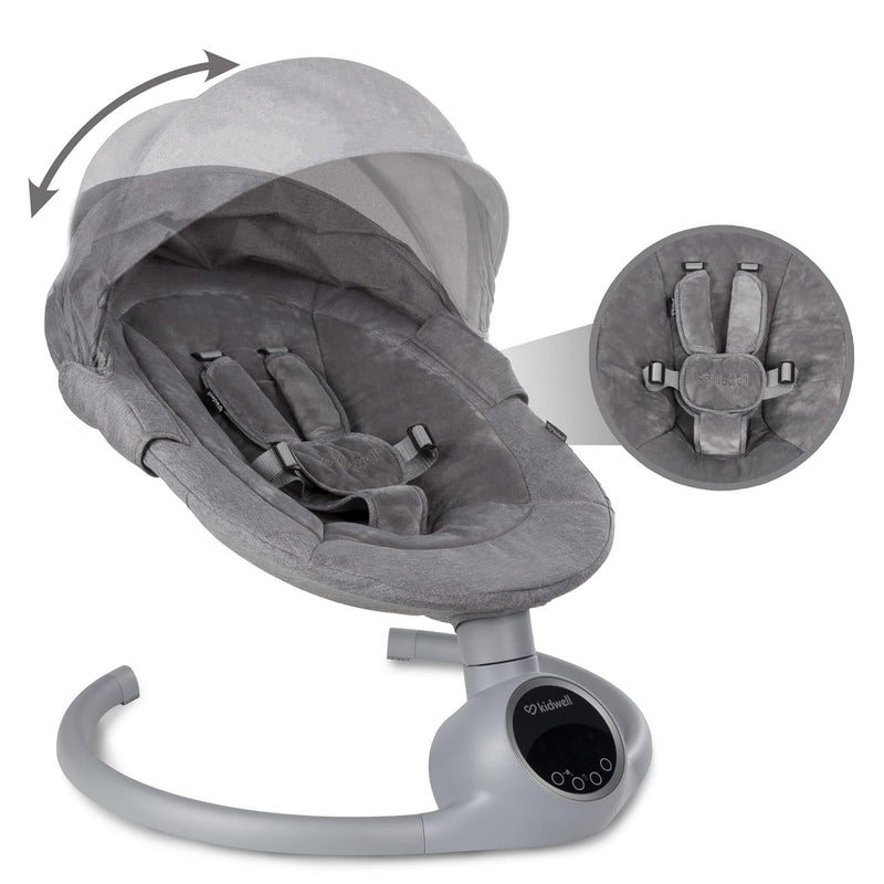 COIL Babywippe Elektrisch Neugeborene- Multifunktionale Babyschaukel mit Musik, Bluetooth und Tuya-A