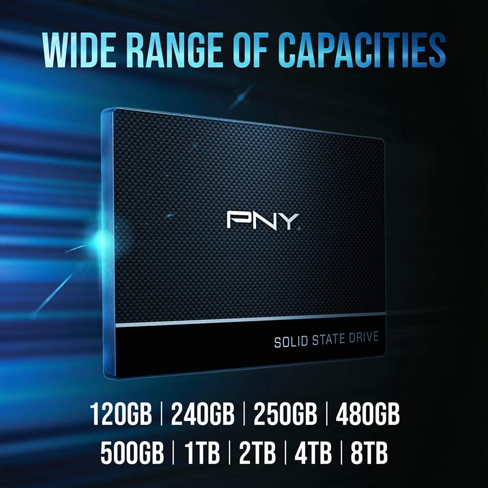 PNY CS900 500GB 2.5” SATA III Internal Solid State Drive (SSD) - (SSD7CS900-500-RB) 500GB 2.5 SATA,