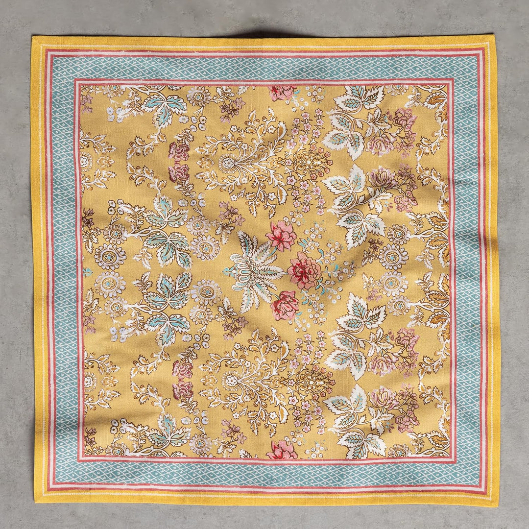 Maison d'Hermine Stoffservietten, 4er-Set, 100% Baumwolle, wiederverwendbar, quadratisch, waschbar,