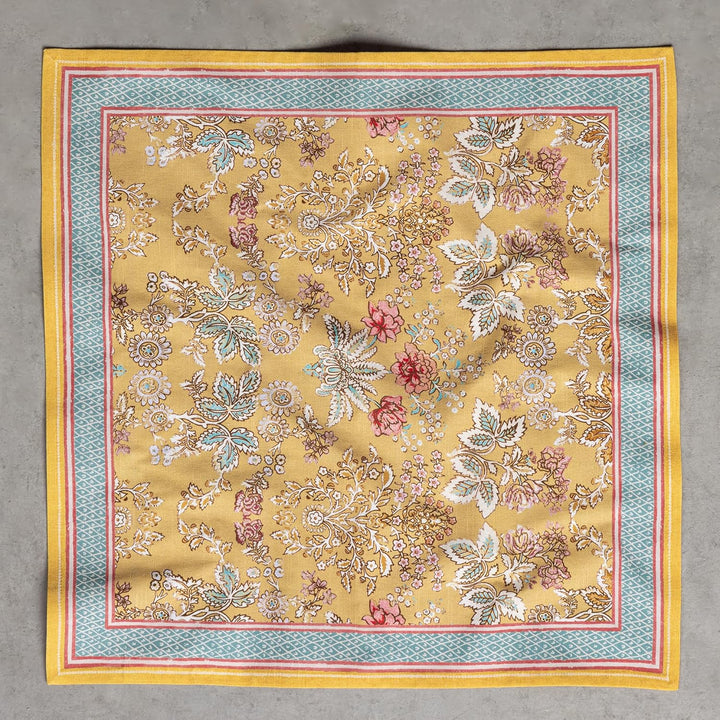 Maison d'Hermine Stoffservietten, 4er-Set, 100% Baumwolle, wiederverwendbar, quadratisch, waschbar,