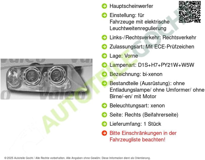 Valeo Hauptscheinwerfer 088398